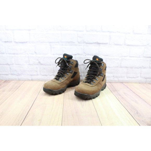 EMS Eastern Mountain Sports Brown Leather Waterproof Hiking Boots Size 8 - Picture 2 of 9